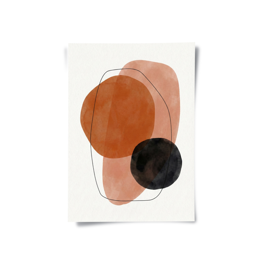 Minimalist Rust and Beige Organic - Poster