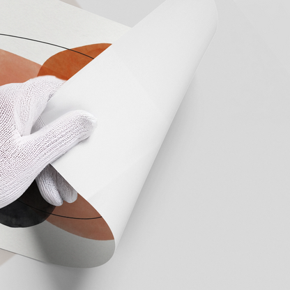 Minimalist Rust and Beige Organic - Poster