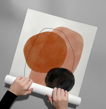 Minimalist Rust and Beige Organic - Poster