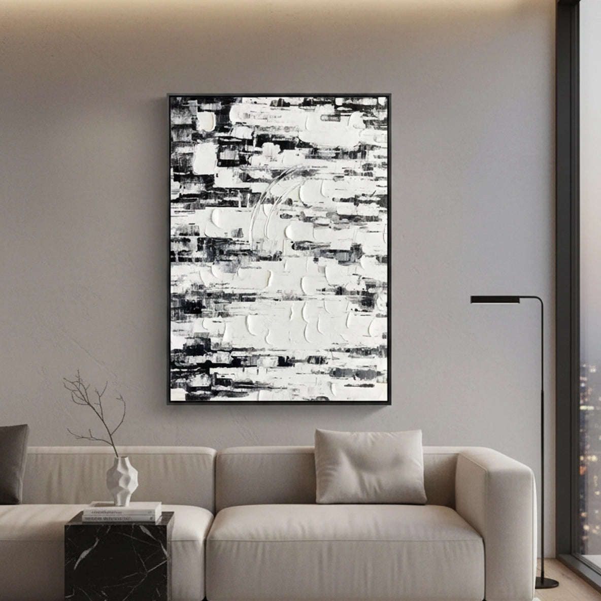 2Minimalist Scraped Gesture Painting #MSGE440