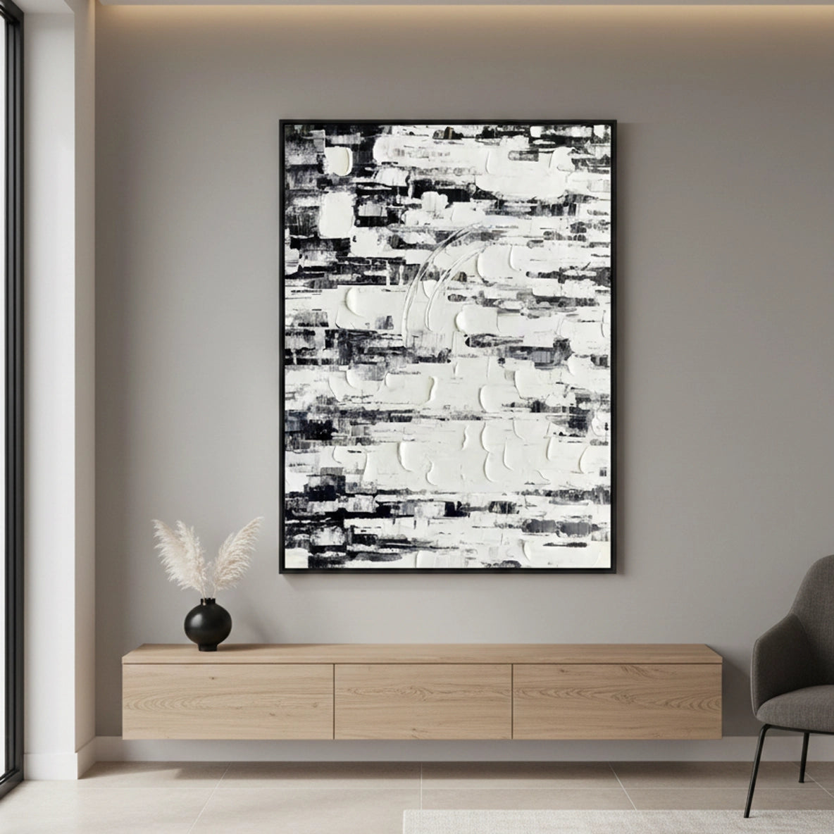 2Minimalist Scraped Gesture Painting #MSGE440