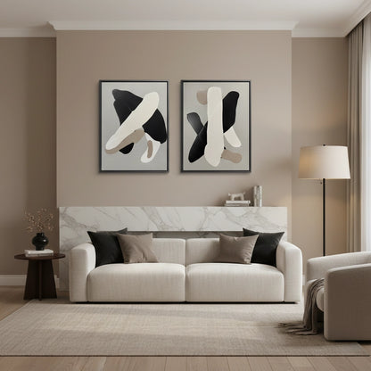 Minimalist Slate Overlay Painting Set Of 2 #MSOP330