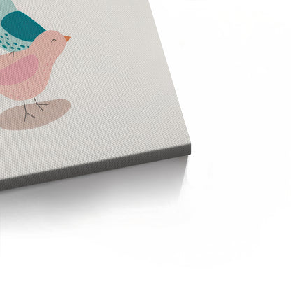 Minimalist Stacked Birds - Canvas