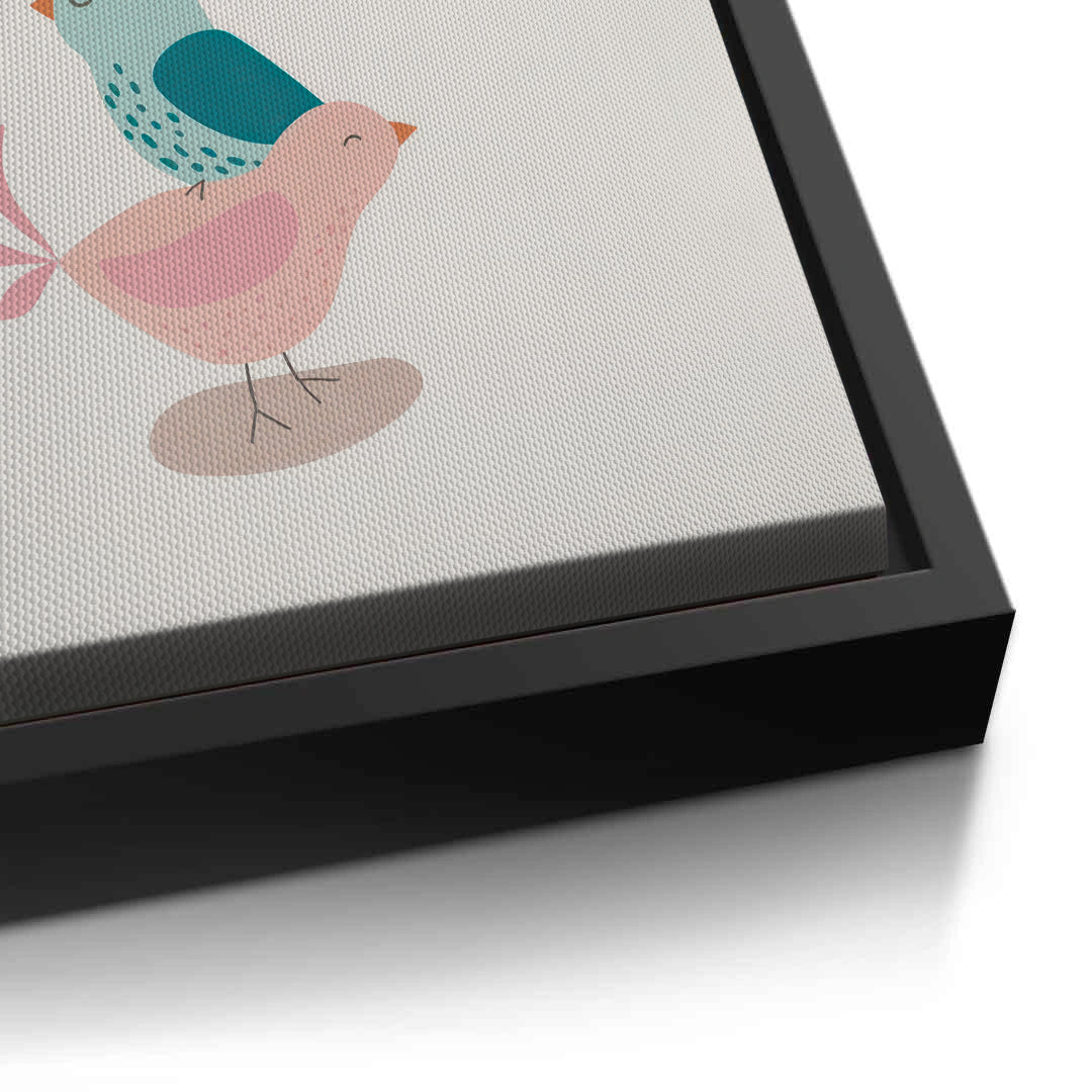 2Minimalist Stacked Birds - Canvas