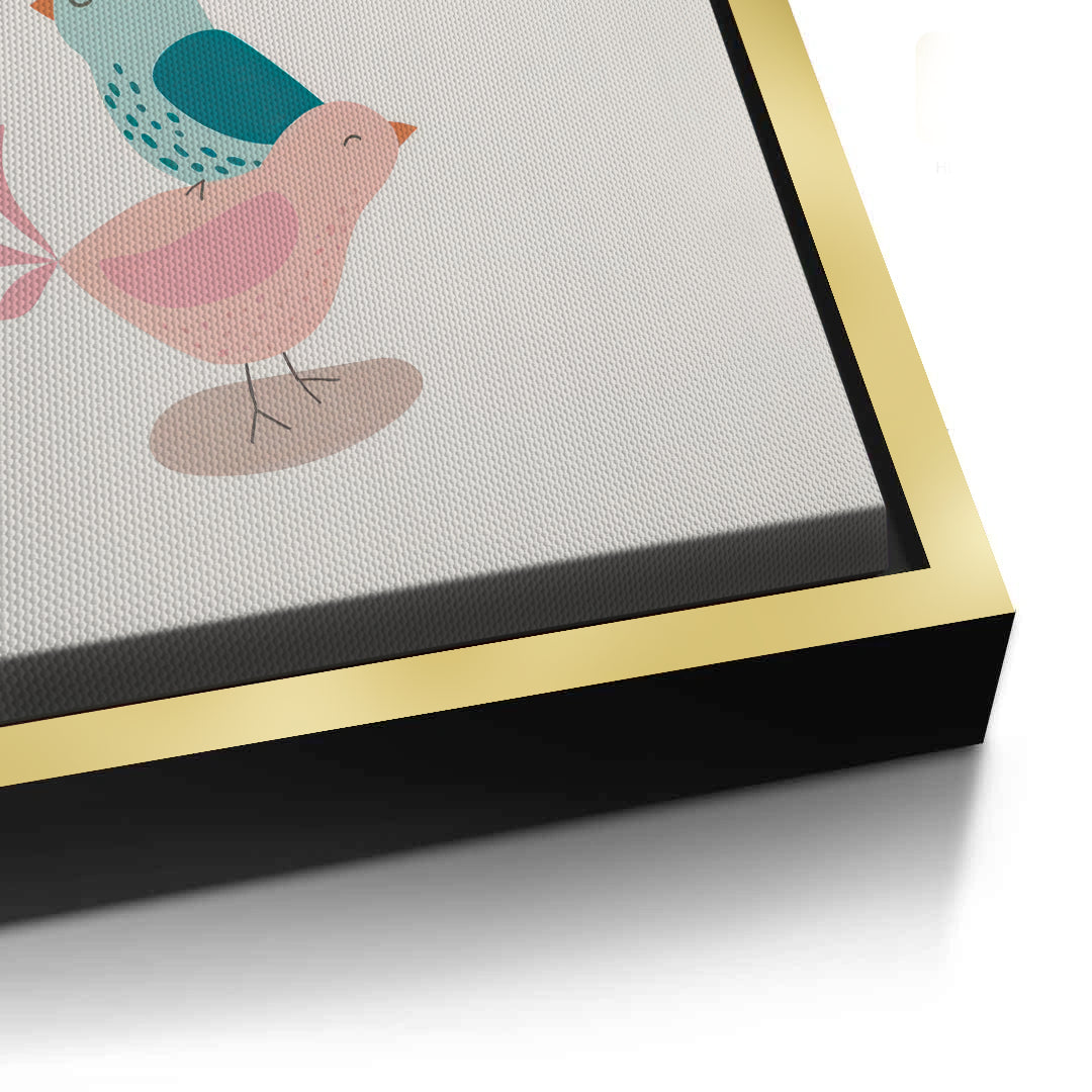 2Minimalist Stacked Birds - Canvas