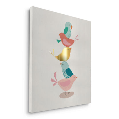 Minimalist Stacked Birds - Canvas