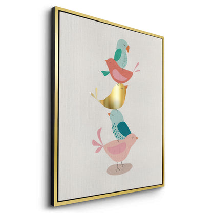 Minimalist Stacked Birds - Canvas