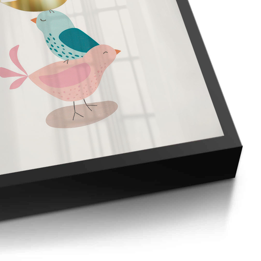 2Minimalist Stacked Birds - Fine Art