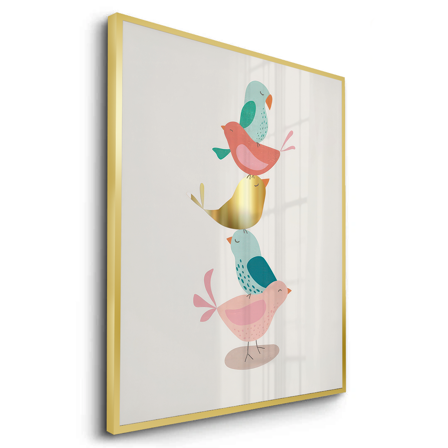 2Minimalist Stacked Birds - Fine Art
