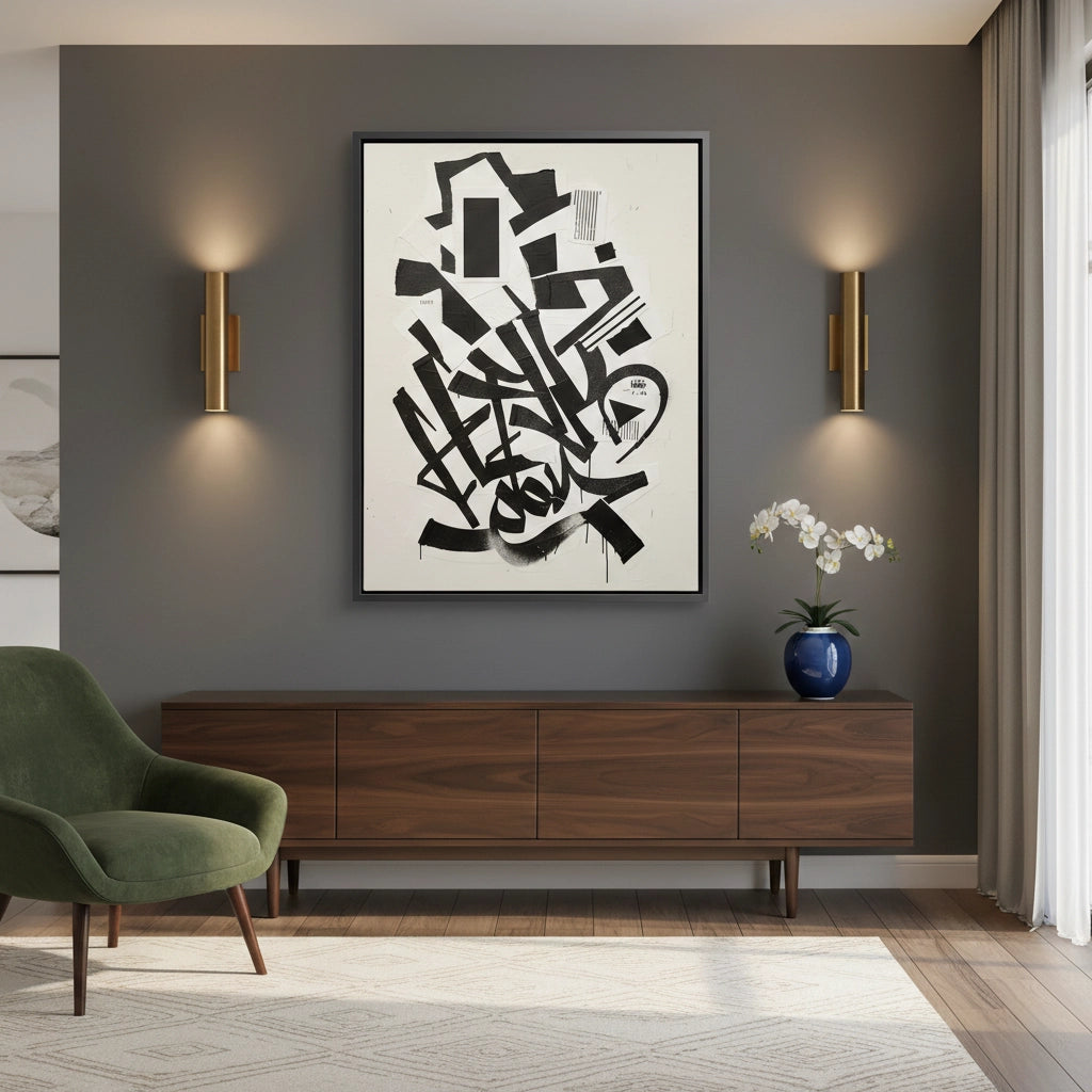 2Minimalist Stark Calligraphy Painting #MSCA440