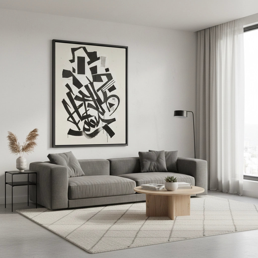 2Minimalist Stark Calligraphy Painting #MSCA440