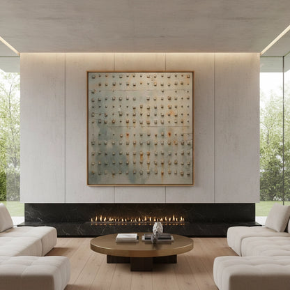 Minimalist Steel Grid Painting #MSGR330