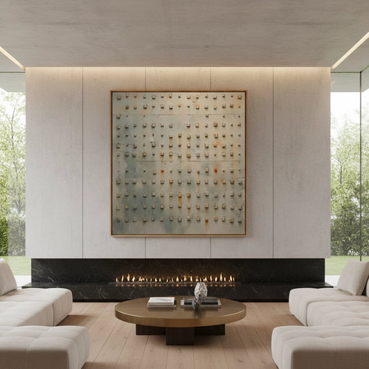 Minimalist Steel Grid Painting #MSGR330
