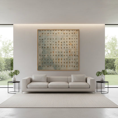 Minimalist Steel Grid Painting #MSGR330