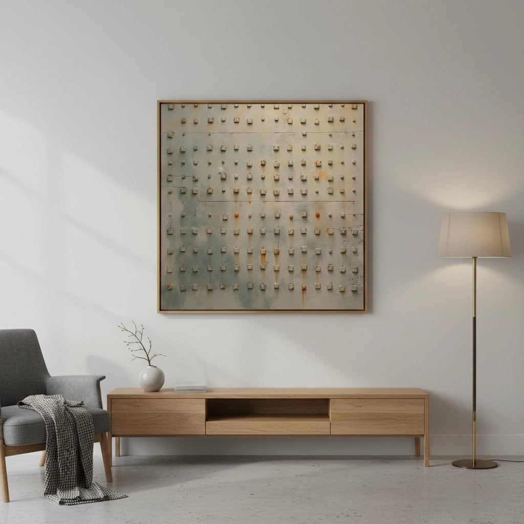 2Minimalist Steel Grid Painting #MSGR330
