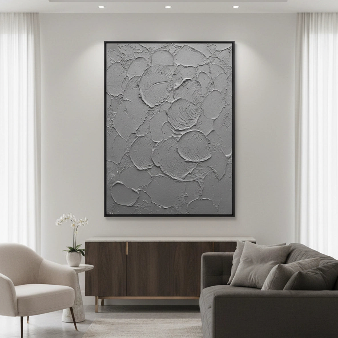2Minimalist Stone Abstract Painting #MSAB440