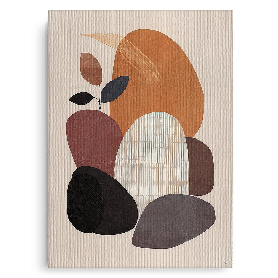 2Minimalist Stone Composition - Canvas