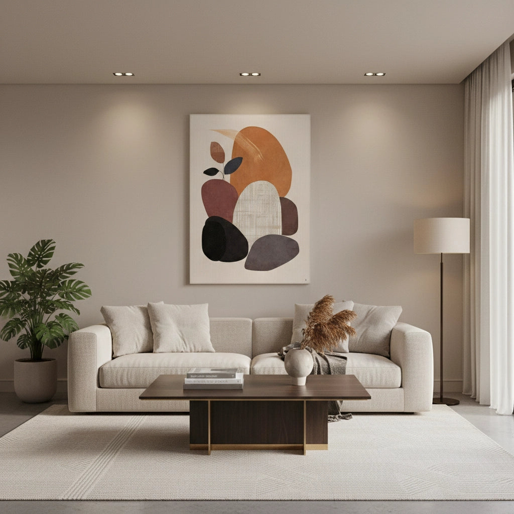 Minimalist Stone Composition - Canvas