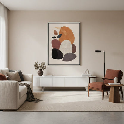 Minimalist Stone Composition - Canvas