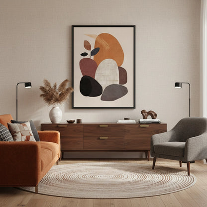 Minimalist Stone Composition - Canvas