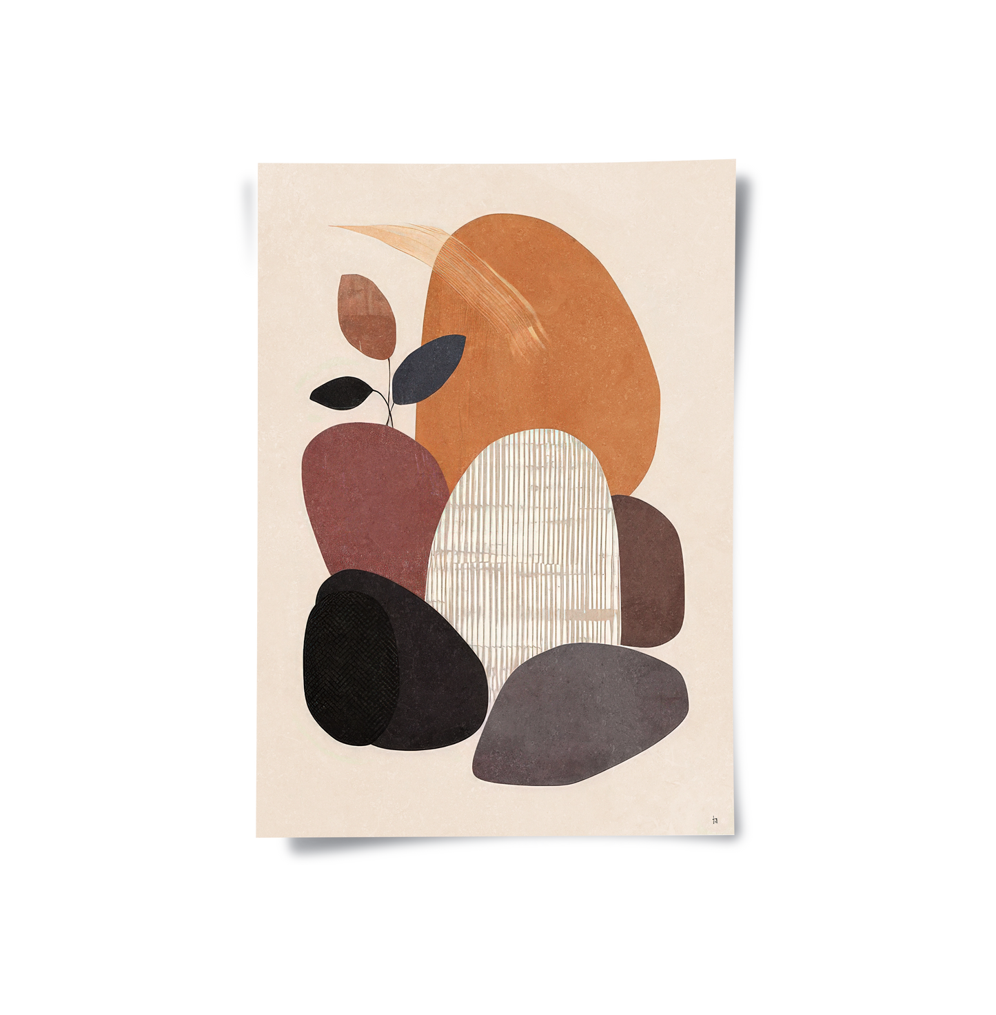 2Minimalist Stone Composition - Poster