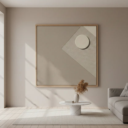 Minimalist Taupe Geometric Painting #MTGE110