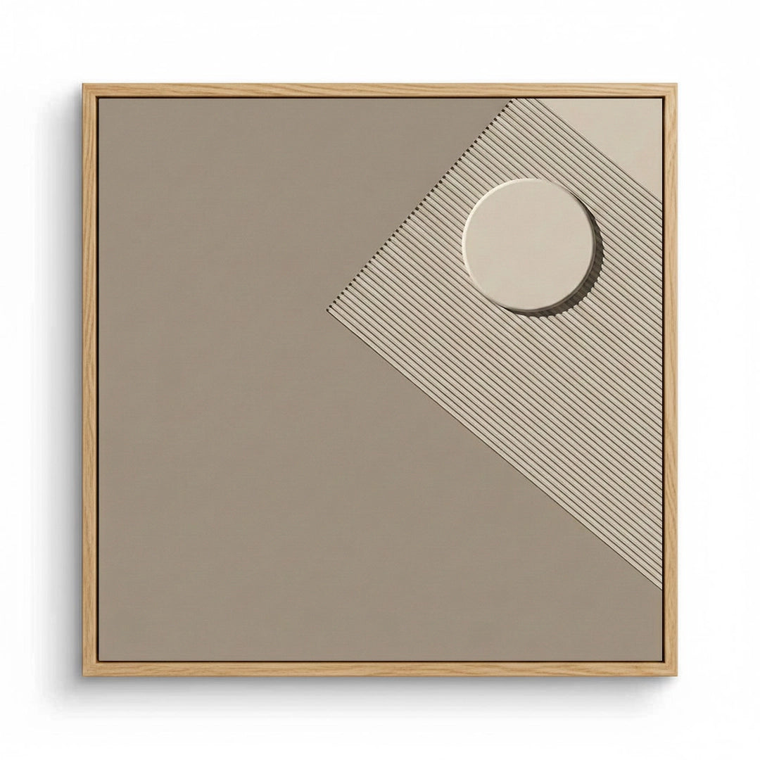 2Minimalist Taupe Geometric Painting #MTGE110