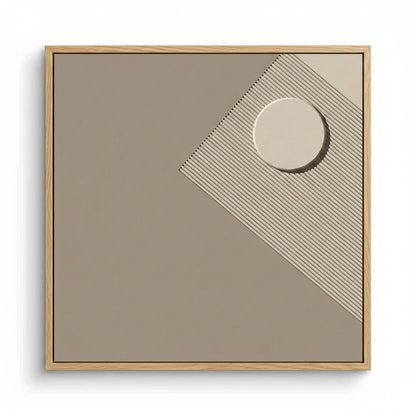 Minimalist Taupe Geometric Painting #MTGE110