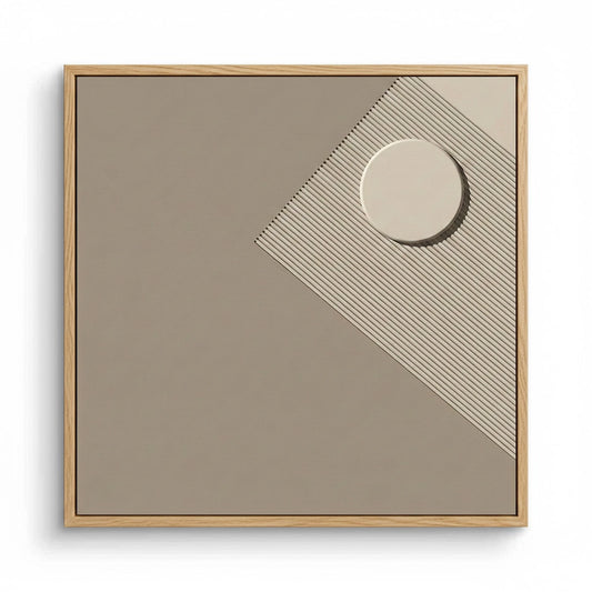 Minimalist Taupe Geometric Painting #MTGE110