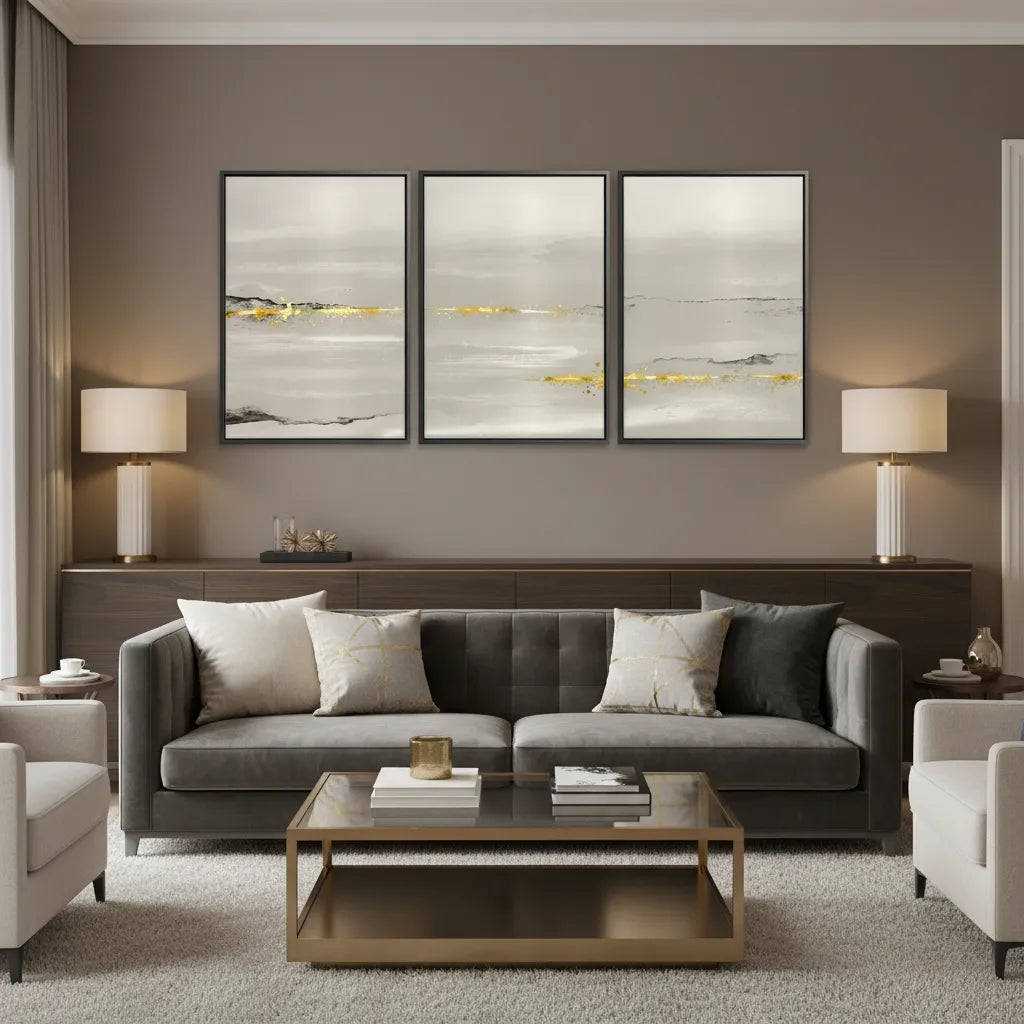 Minimalist Wall Art, Set of 3 - Canvas - Jasmineart.ae