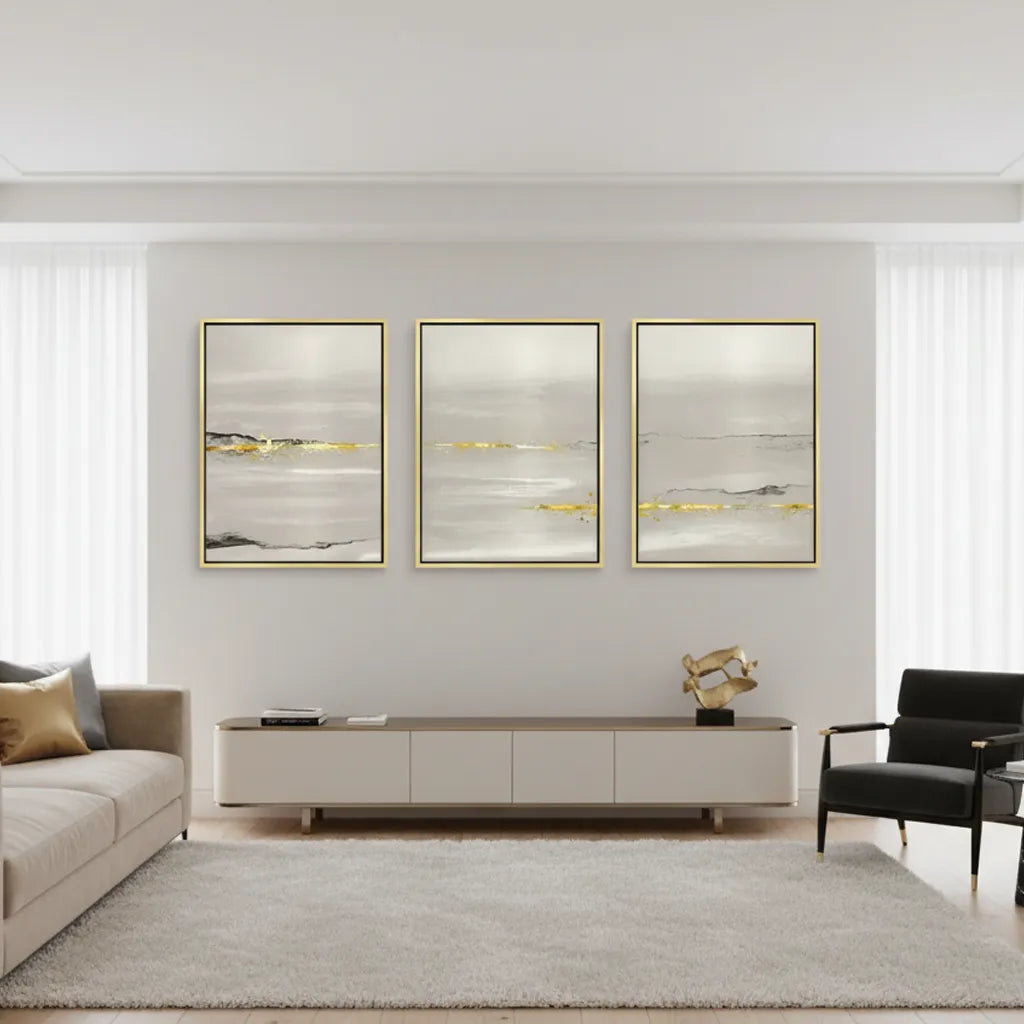 Minimalist Wall Art, Set of 3 - Canvas - Jasmineart.ae