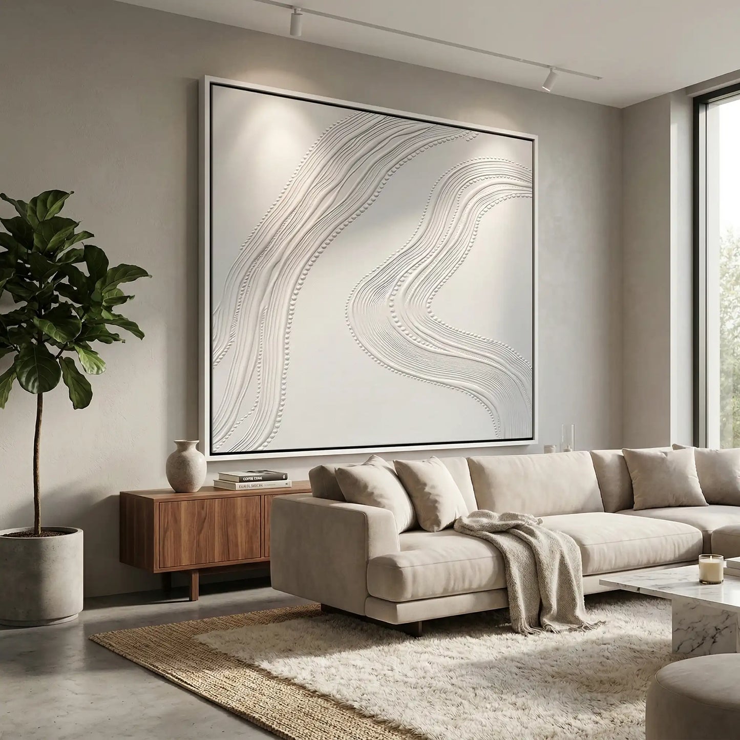 2Minimalist White 3D Plaster #TMWP654