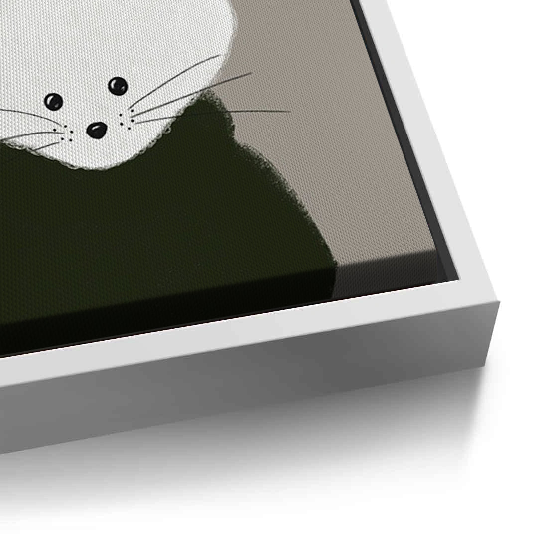 2Minimalist White Mouse - Canvas
