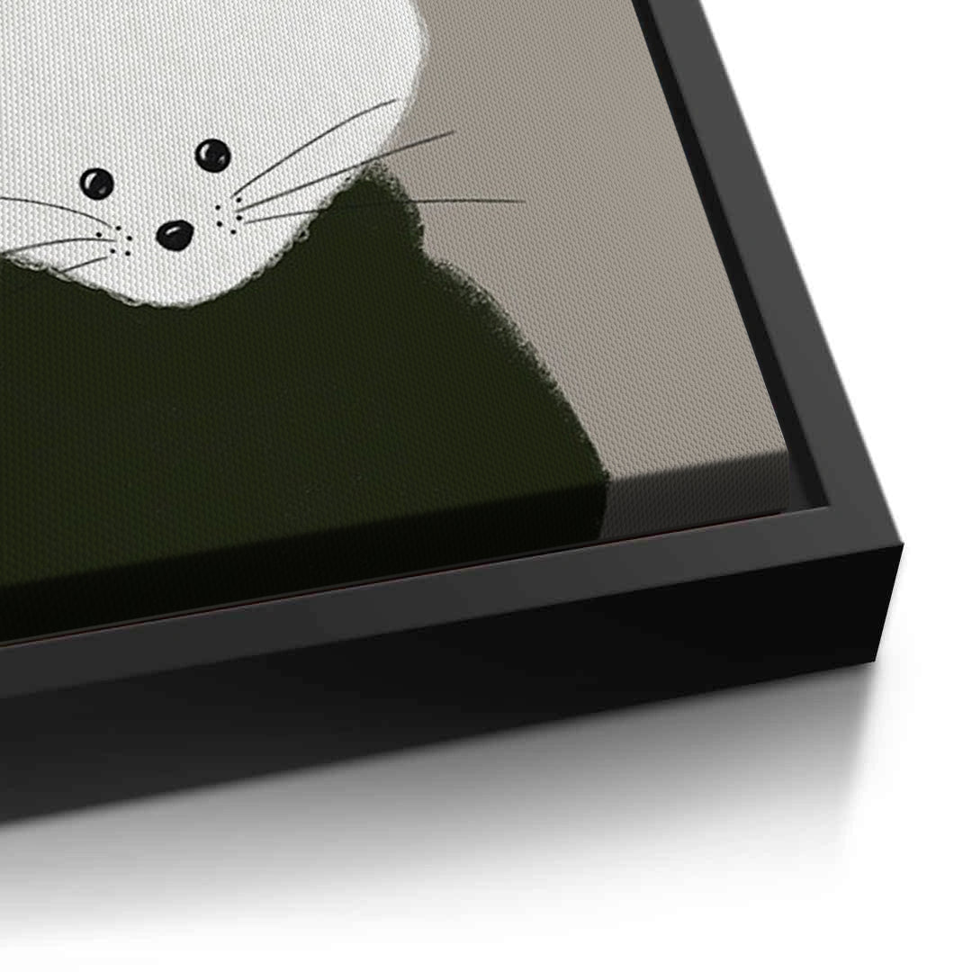 2Minimalist White Mouse - Canvas