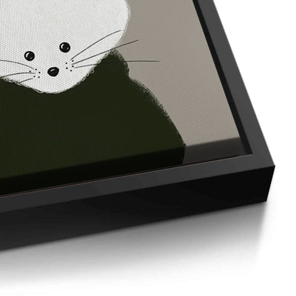 Minimalist White Mouse - Canvas