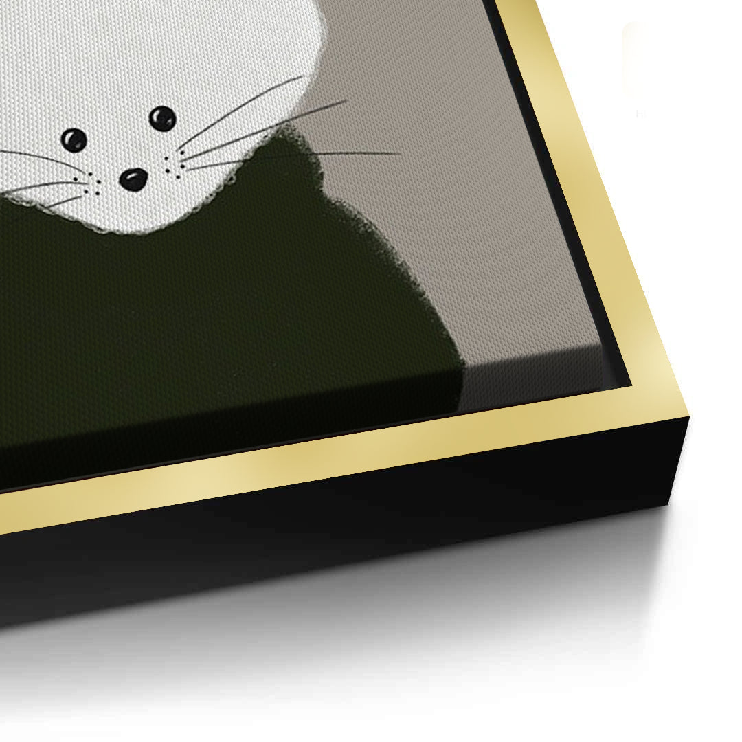 2Minimalist White Mouse - Canvas