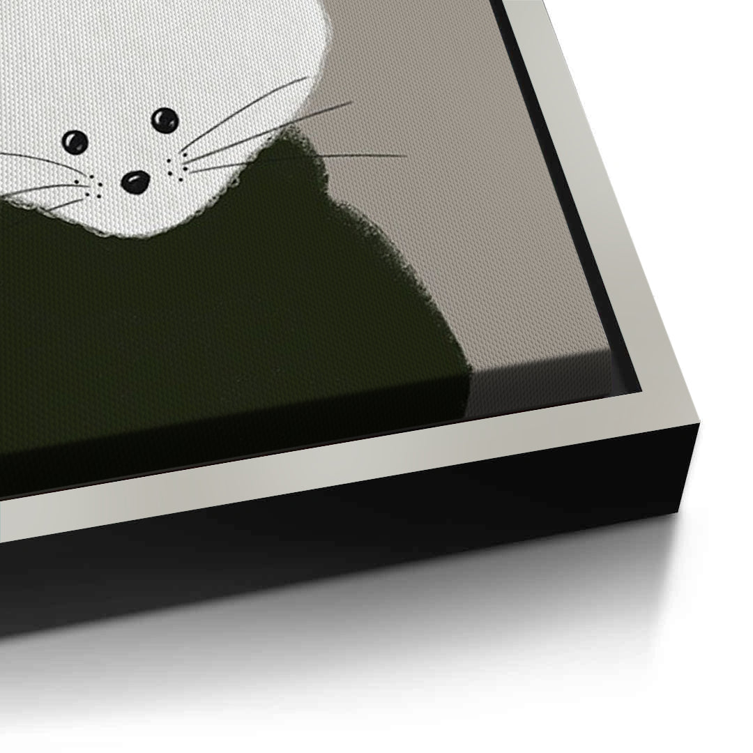 2Minimalist White Mouse - Canvas