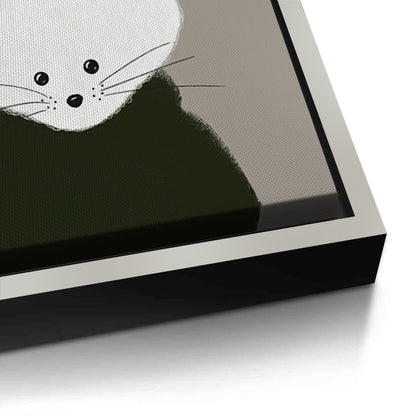 Minimalist White Mouse - Canvas