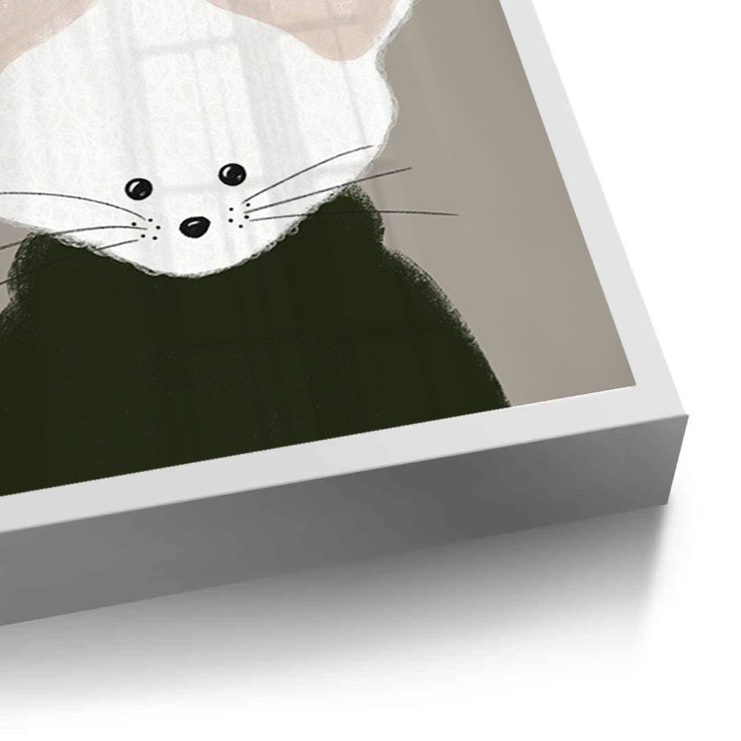 2Minimalist White Mouse - Fine Art