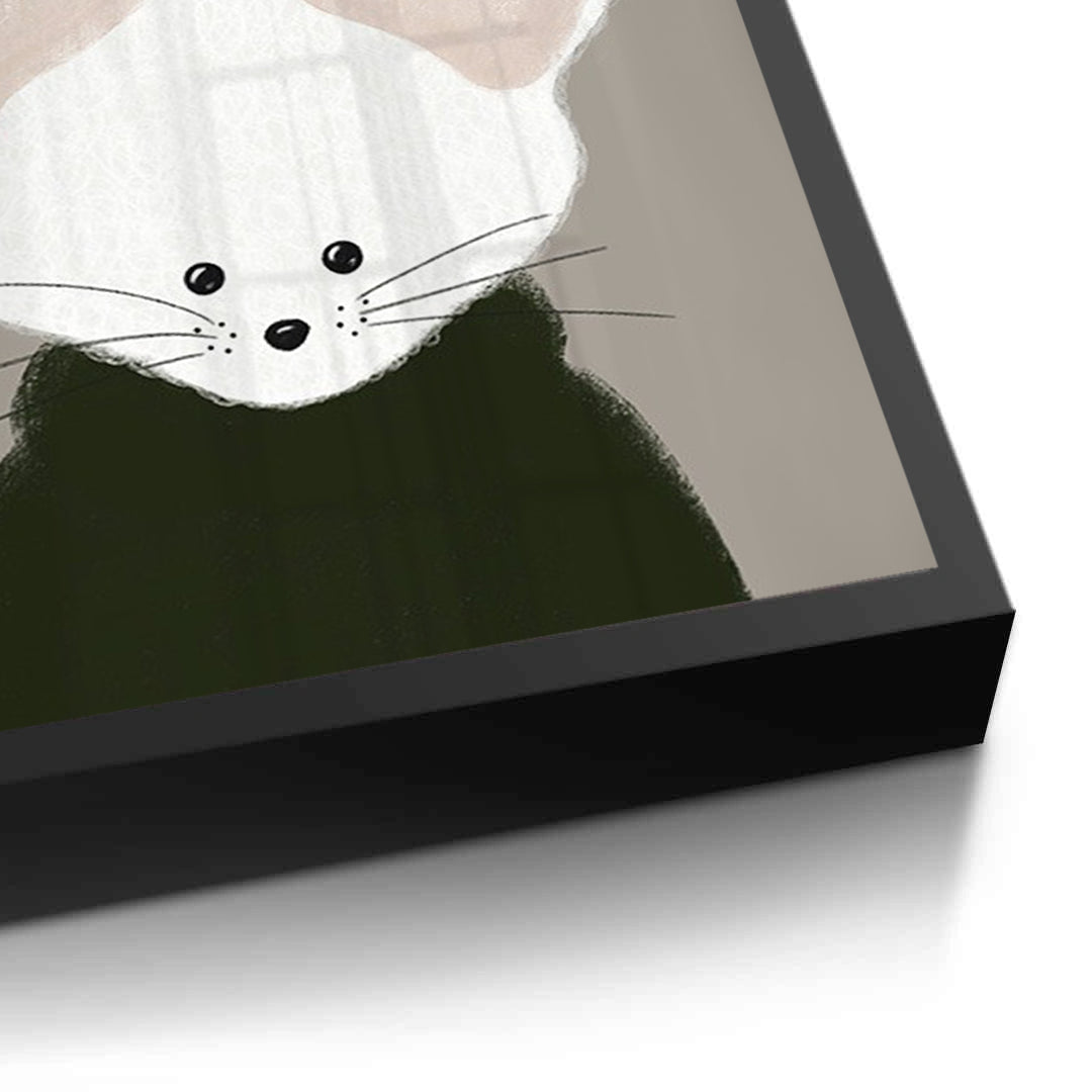 2Minimalist White Mouse - Fine Art