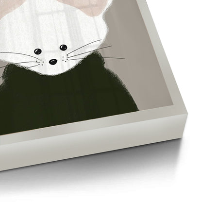 Minimalist White Mouse - Fine Art