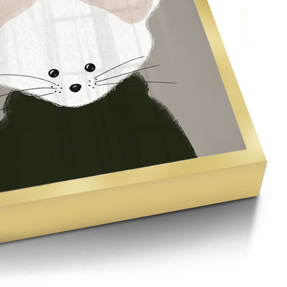 Minimalist White Mouse - Fine Art