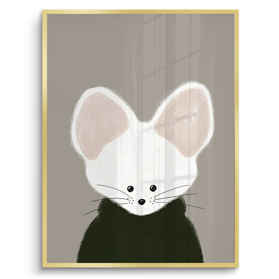 2Minimalist White Mouse - Fine Art