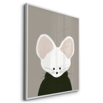 Minimalist White Mouse - Fine Art