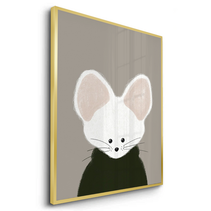 Minimalist White Mouse - Fine Art