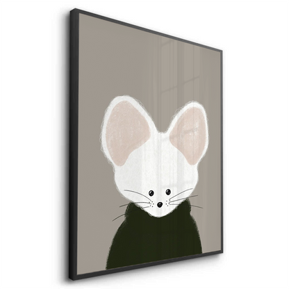 Minimalist White Mouse - Fine Art