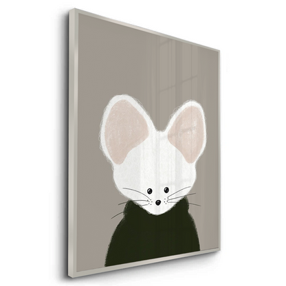 Minimalist White Mouse - Fine Art
