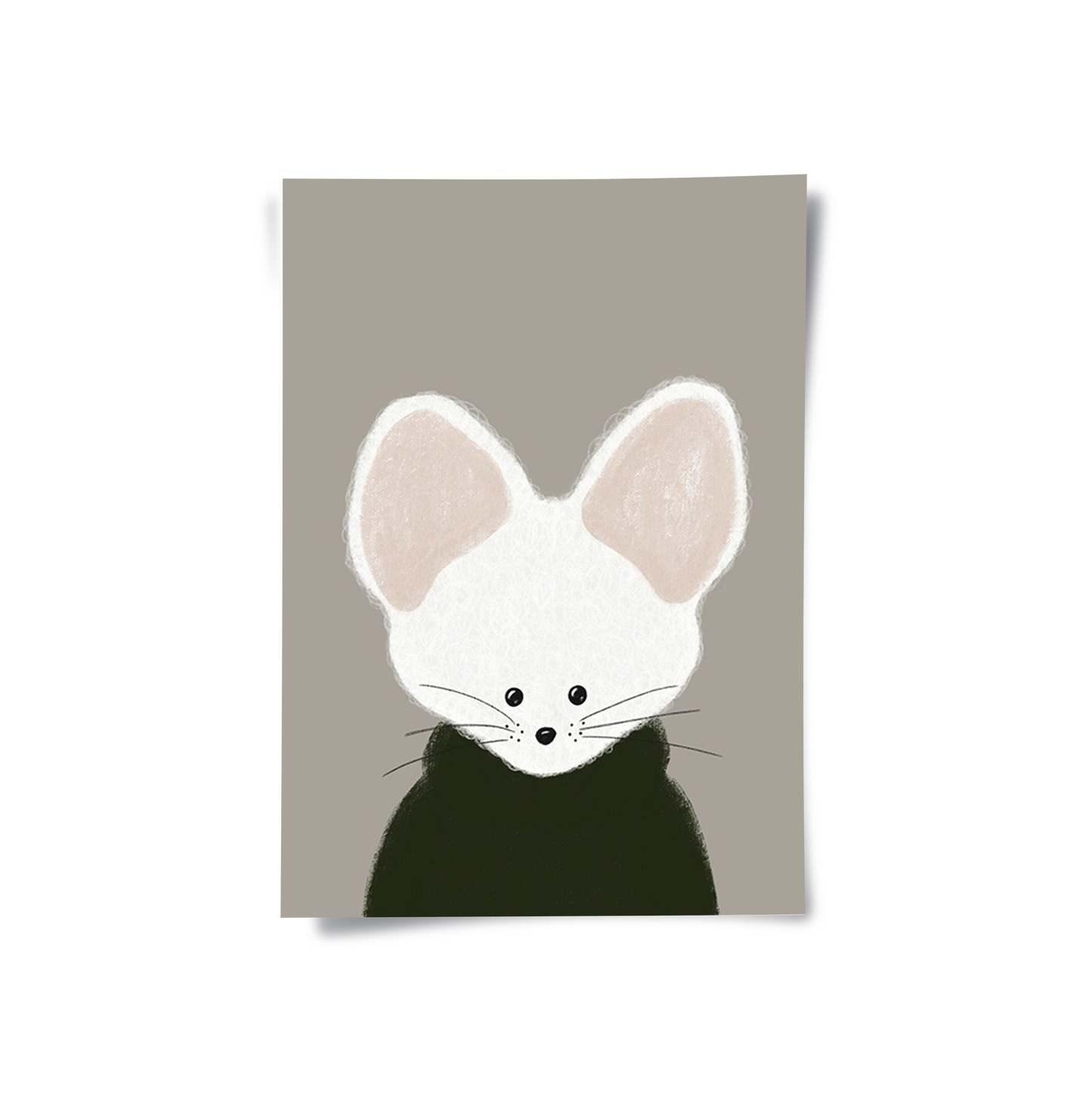 2Minimalist White Mouse - Poster