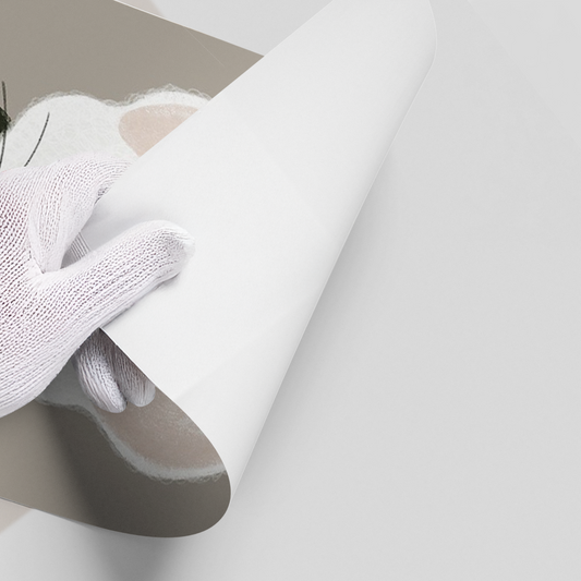 Minimalist White Mouse - Poster