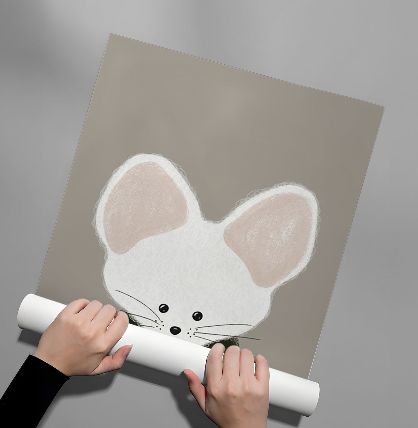 2Minimalist White Mouse - Poster
